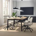 IKEA MITTZON МІТТЗОН, стіл для конференцій, okl дуб / чорний, 140x108x75 см 995.334.00 фото thumb №2