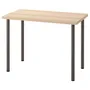 IKEA LINNMON ЛІННМОН / ADILS АДІЛС, письмовий стіл, дуб морений білий/темно-сірий, 100x60 см 794.163.41 фото