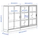 IKEA TONSTAD ТОНСТАД, комбінація для зберіг з розсув двер, дуб okl / прозоре скло, 202x37x120 см 695.150.68 фото thumb №3