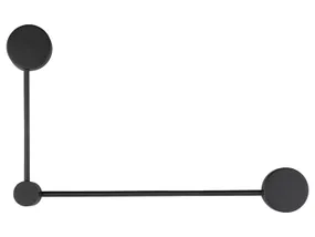 BRW Настінний світильник Orbit 2-point сталевий чорний 081140 фото