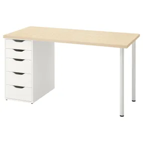 IKEA MITTCIRKEL МІТТЦІРКЕЛЬ / ALEX АЛЕКС, письмовий стіл, яскравий ефект сосни/білизни, 140x60 см 495.086.86 фото