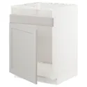 IKEA METOD МЕТОД, напольный шкаф для мойки ХАВСЕН, белый / светло-серый, 60x60 см 794.587.55 фото thumb №1