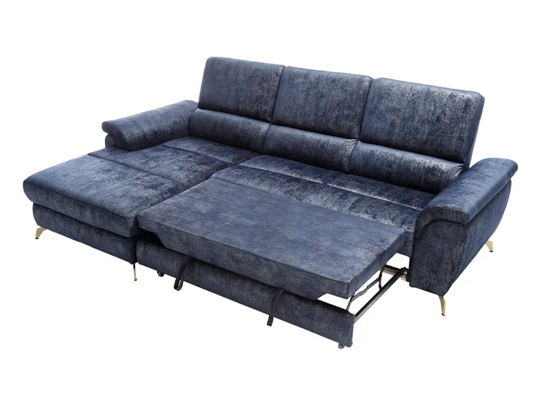 BRW Угловой диван Livorno с ящиком для хранения темно-синий велюр, Touch Me 8 NA-LIVORNO-L-G3_B84316 фото №4