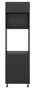 BRW Встраиваемый кухонный шкаф Sole L6 60 см с духовкой, правый черный матовый, черный/черный матовый FM_DPS_60/207_P/O-CA/CAM фото thumb №1