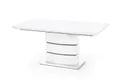 Обідній стіл розкладний HALMAR NOBEL 160-200x90 см білий фото thumb №1