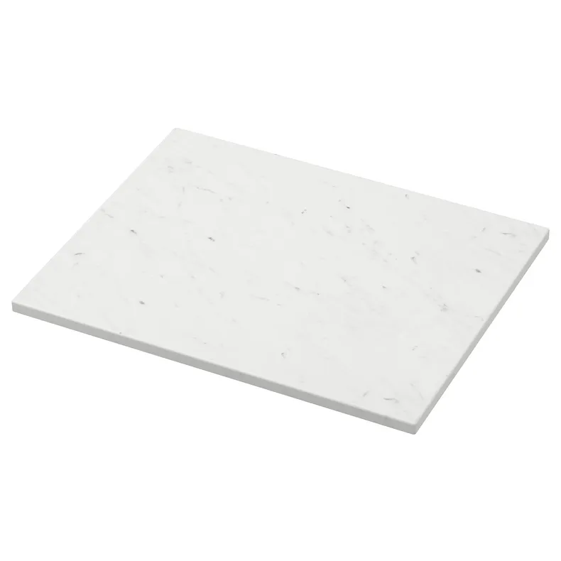 IKEA TOLKEN ТОЛКЕН, столешница, белый имитирующий мрамор / плитка, 62x49 см 503.546.97 фото №1