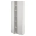 IKEA METOD МЕТОД, высокий шкаф с полками, белый / светло-серый, 80x37x200 см 194.579.85 фото thumb №1
