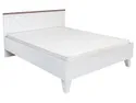 BRW Ліжко двоспальне з ламелями BRW STOCKHOLM 160х200 см, сосна andersen біла / дуб сонома темний LOZ/160-APW/DSOC фото thumb №1