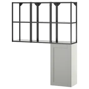 IKEA ENHET ЕНХЕТ, шафа, антрацитовий / сірий каркас, 120x32x150 см 895.480.01 фото