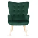 Кресло мягкое бархатное с подставкой для ног MEBEL ELITE LOZANO Velvet, Зеленый фото thumb №7