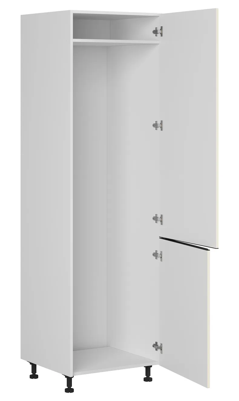 BRW Кухонный шкаф для встроенного холодильника Sole L6 60 см правый магнолия жемчуг, альпийский белый/жемчуг магнолии FM_DL_60/207_P/P-BAL/MAPE фото №3