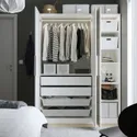 IKEA PAX ПАКС / MISTUDDEN МІСТУДДЕН, гардероб, комбінація, білий / сірий візерунок, 150x60x201 см 395.211.79 фото thumb №3