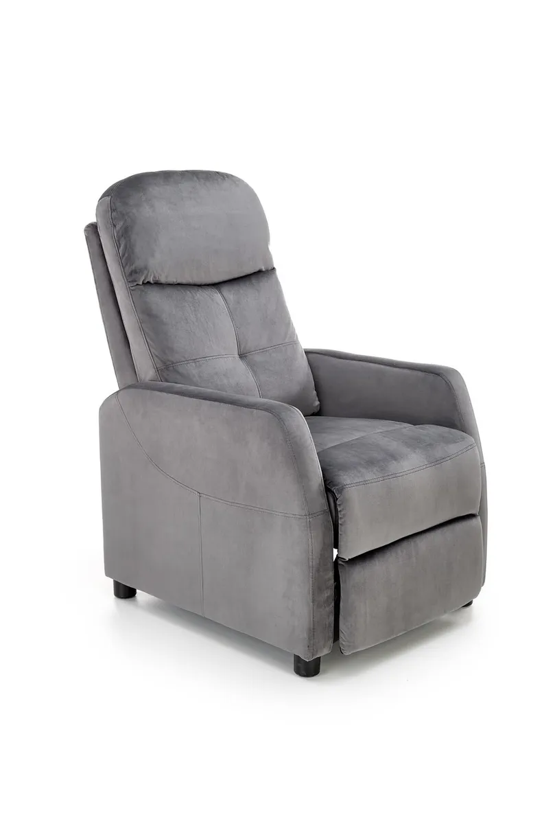 Кресло реклайнер мягкое раскладное HALMAR FELIPE 2, серый фото №14