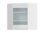 BRW Угловой левосторонний кухонный шкаф Top Line 60 см с витриной белый глянец, альпийский белый/глянцевый белый TV_GNWU_60/72_LV-BAL/BIP фото