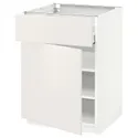 IKEA METOD МЕТОД / MAXIMERA МАКСИМЕРА, напольный шкаф с ящиком / дверцей, белый / белый, 60x60 см 094.633.31 фото thumb №1
