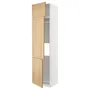 IKEA METOD МЕТОД, высокий шкаф д / холод / мороз / 3 дверцы, белый / дуб форсбака, 60x60x240 см 595.094.35 фото