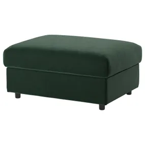 IKEA VIMLE ВИМЛЕ, табурет для ног с ящ д/хрн, Джупарп темно-зеленый 894.335.85 фото