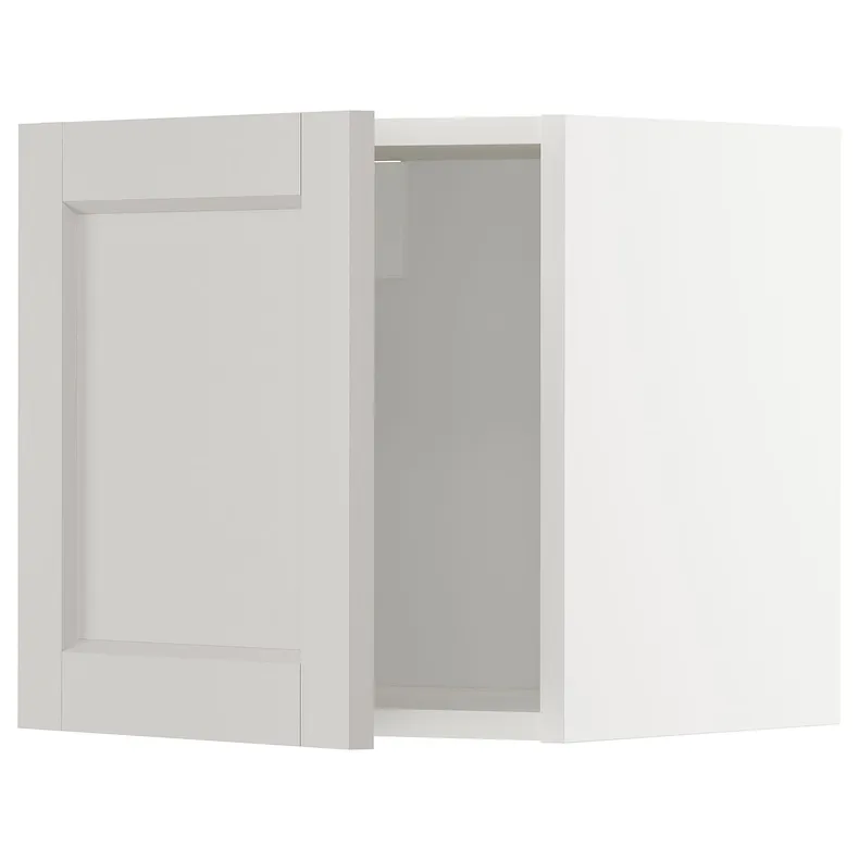 IKEA METOD МЕТОД, навесной шкаф, белый / светло-серый, 40x40 см 194.657.49 фото №1