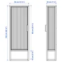 IKEA MOSSJÖN МОСШЕН, навісна шафа з полицями / склян дверц, антрацит, 36x18x102 см 605.677.78 фото thumb №6