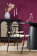 Круглий стіл HALMAR GINTER 120x120 см, чорний фото thumb №4