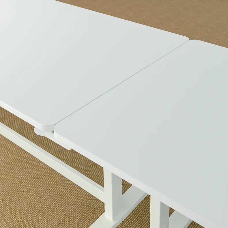 IKEA MITTZON МІТТЗОН, складаний стіл на коліщатах, білий, 140x70 см 205.279.54 фото №8