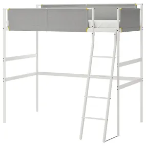 IKEA VITVAL ВІТВАЛЬ, каркас ліжка-горища, білий/світло-сірий, 90x200 см 104.112.42 фото