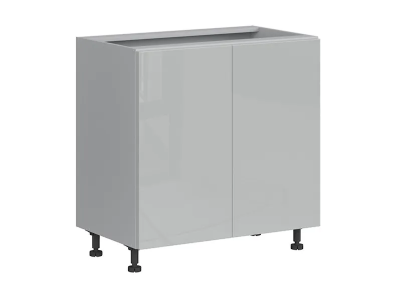 BRW Базовый шкаф для кухни Top Line 80 см двухдверный серый глянец, серый гранола/серый глянец TV_D_80/82_L/P-SZG/SP фото №2