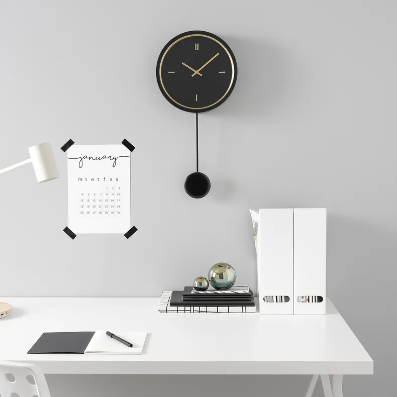 IKEA STURSK СТУРСК, настенные часы, низкое напряжение / черный, 26 см 005.408.62 фото №4