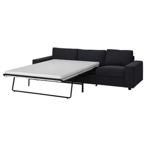 IKEA VIMLE ВІМЛЕ, 3-місний диван-ліжко, з широкими підлокітниками/САКСЕМАРА чорно-синій 295.372.32 фото
