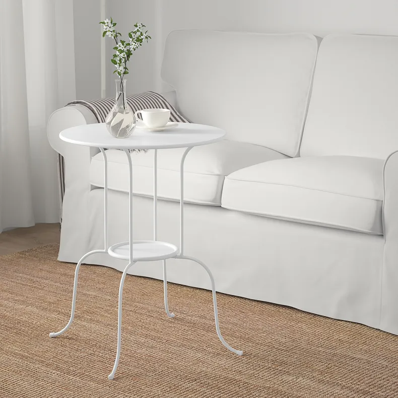 IKEA LINDVED ЛИНДВЕД, придиванный столик, белый, 50x68 см 004.338.95 фото №3
