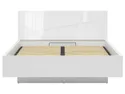 BRW Кровать Forn 160x200 с каркасом и контейнером белая глянцевая, белый глянцевый/высокоглянцевый белый LOZ/160/B-BIP фото thumb №2