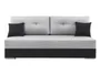 BRW Тримісний розкладний диван Dona з ящиком для зберігання сірий, Aura 15 Silver_Aura 18 Black SO3-DONA-LX_3DL-G2_BA4389 фото