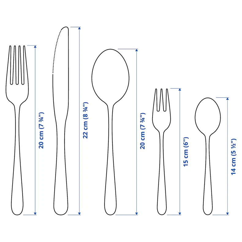 IKEA BILDAD БІЛЬДАД, набір столових приборів, 60 пр, нержавіюча сталь 701.708.81 фото №3