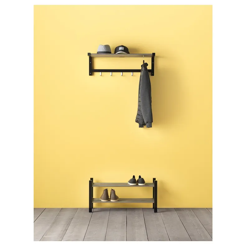 IKEA TJUSIG ЧУСИГ, полка для головных уборов, черный, 79 см 201.526.34 фото №3