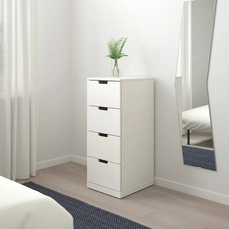 IKEA NORDLI НОРДЛИ, комод с 4 ящиками, белый, 40x99 см 792.398.43 фото №2