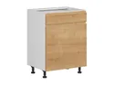 BRW Кухонный базовый шкаф Sole 60 см левый с ящиком soft-close дуб арлингтон, альпийский белый/арлингтонский дуб FH_D1S_60/82_L/STB-BAL/DAANO фото thumb №2