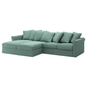 IKEA GRÖNLID ГРЕНЛІД, 4-місний диван із кушетками, ЛЬЙУНГЕН світло-зелений 194.088.48 фото