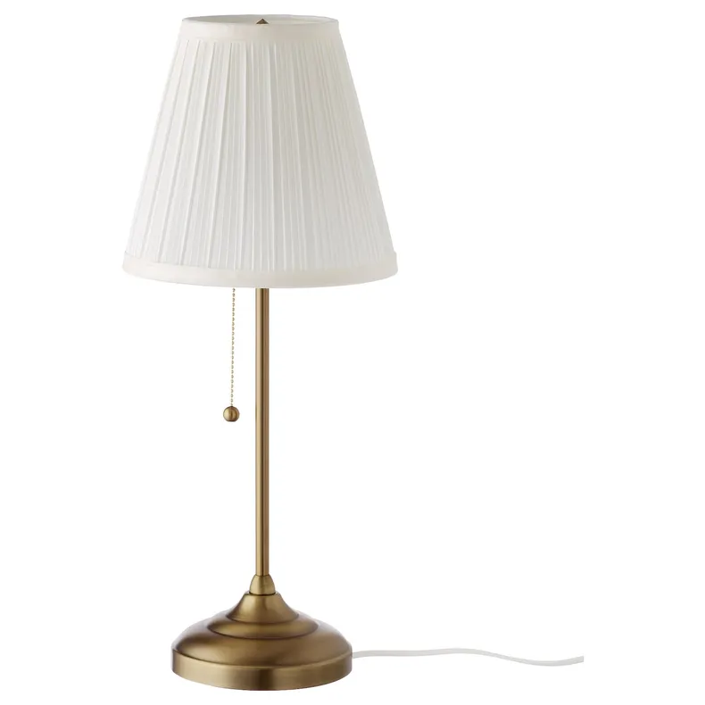 IKEA ÅRSTID ОРСТІД, настільна лампа, латунь/білий 303.213.73 фото №1