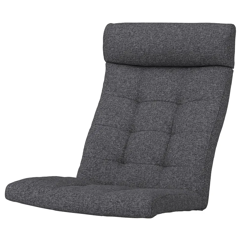 IKEA POÄNG ПОЭНГ, подушка-сиденье на кресло, Темно-серый с пушечным напылением 005.605.29 фото №1