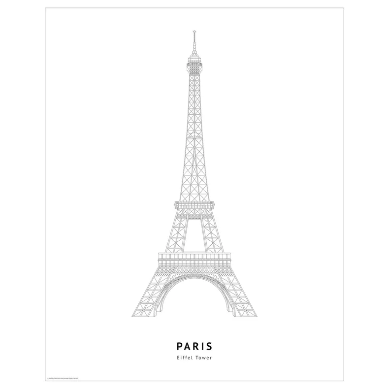 IKEA BILD БИЛЬД, постер, Эйфелева башня, Париж, 40x50 см 205.815.97 фото №1