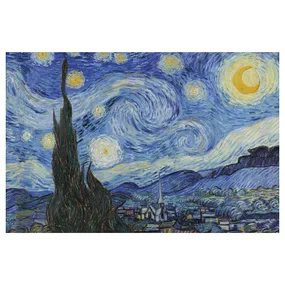IKEA PJÄTTERYD ПЬЕТТЕРИД, картина, Звездная ночь Июнь 1889 года, 118x78 см 505.789.04 фото