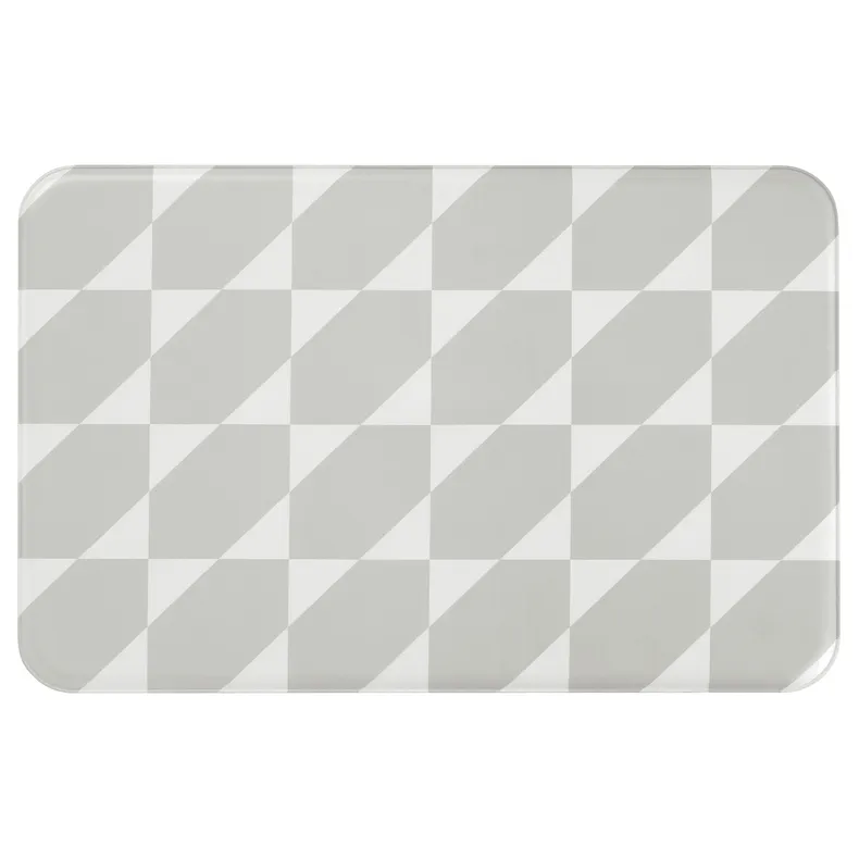 IKEA GÅNGPASSAGE ГОНГПАССАГЕ, кухонний килимок, сірий / білий, 45x70 см 105.730.84 фото №1