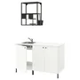 IKEA ENHET ЕНХЕТ, кухня, антрацит / білий, 143x63.5x222 см 693.372.50 фото