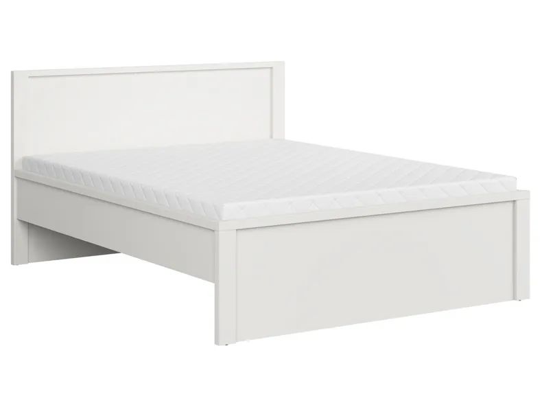 BRW Ліжко двоспальне з ламелями BRW KASPIAN 160х200 см, білий LOZ/160/T-BI/BI фото №1