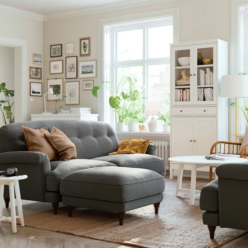 IKEA ESSEBODA ЭССЕБОДА, 3-местный диван, Талмира среднего серого / коричневого цвета 794.435.04 фото №3