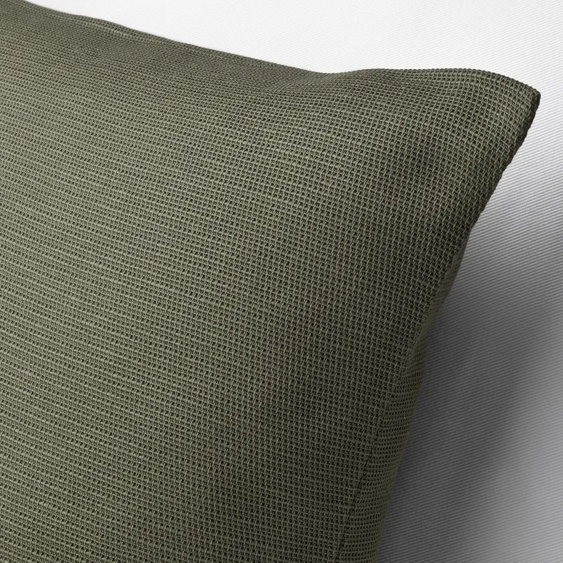 IKEA JORDTISTEL ЙОРДТИСТЕЛ, чехол на подушку, серо-зеленый, 50x50 см 105.307.92 фото №3
