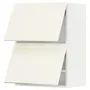 IKEA METOD МЕТОД, настінна шафа, горизонт, 2 дверцят, білий / ВАЛЛЬСТЕНА білий, 60x80 см 595.072.81 фото