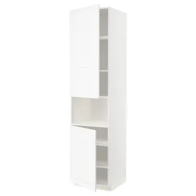 IKEA METOD МЕТОД, вис шафа д / мікрохв печі / 2 двер / пол, білий Енкопінг / білий імітація дерева, 60x60x240 см 794.735.48 фото
