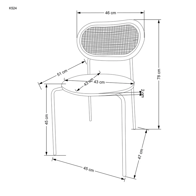 Кухонний стілець HALMAR K524 сірий фото №13