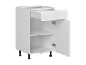BRW Кухонный цокольный шкаф Sole 50 см правый с выдвижным ящиком белый глянец, альпийский белый/глянцевый белый FH_D1S_50/82_P/SMB-BAL/BIP фото thumb №3
